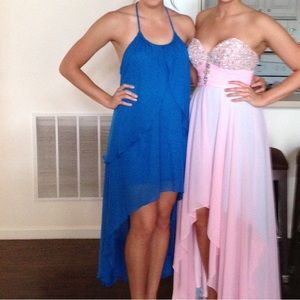 Blue hi-lo Cache dress